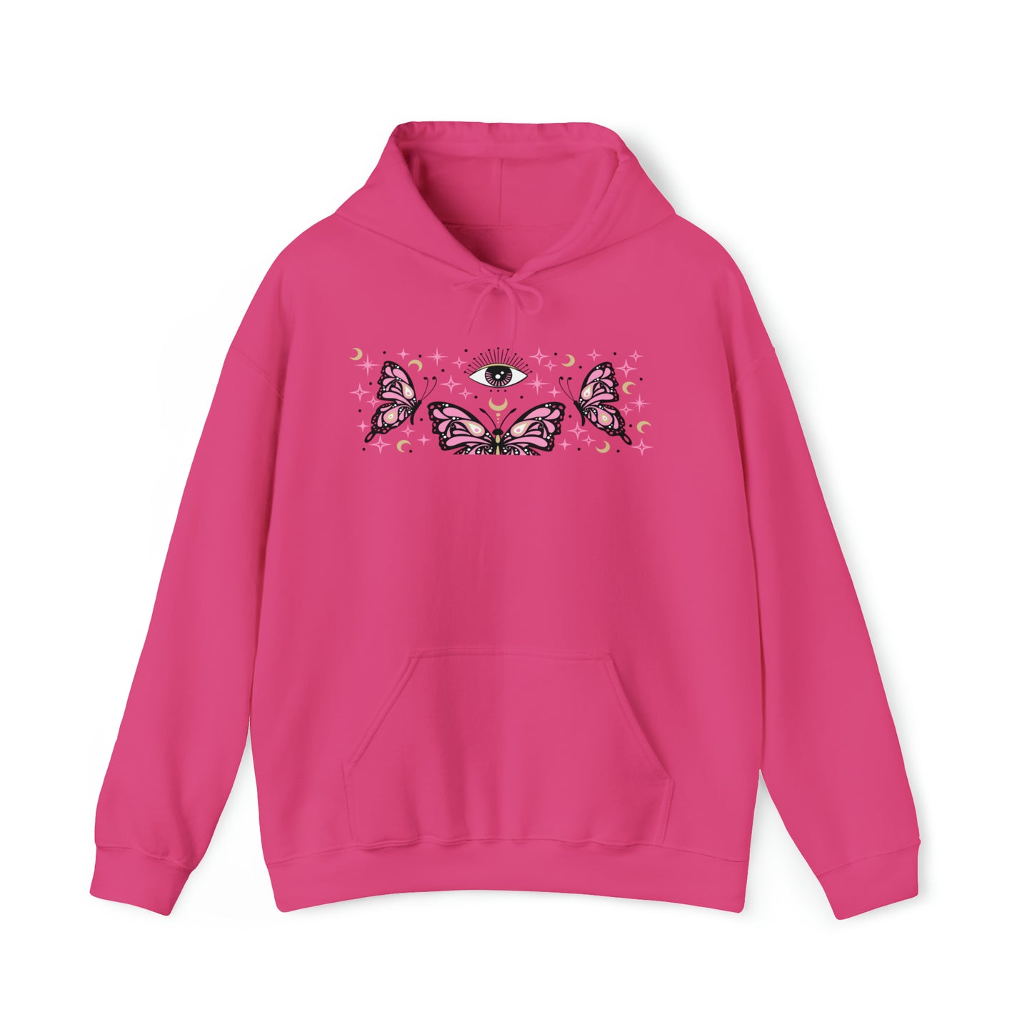 Pink Butterflies and The Evil Eye Hoodie