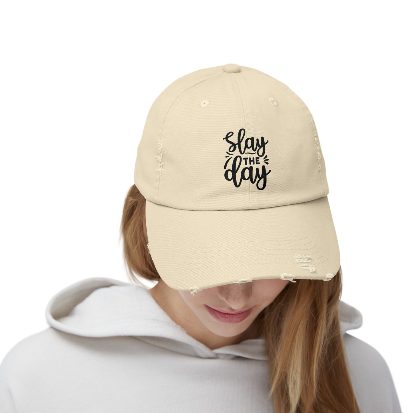 Slay the Day Distressed Cap